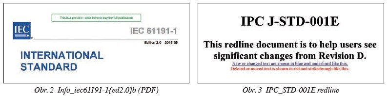 Obr. 2 Info_iec61191-1{ed2.0}b (PDF), Obr. 3 IPC_STD-001E redline